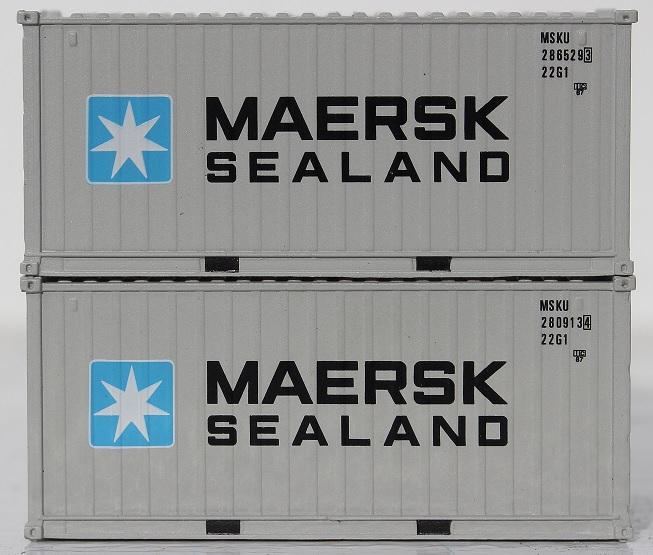 20&#39; Standard height (8&#39;6&quot;) Containers in 1:160 scale with IBC pins &amp; Magnets