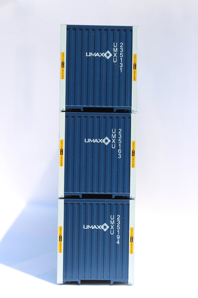 UMAX UP/CSX domestic program (HO Scale 1:87) 53' HIGH CUBE 8-55-8, 3 pack of containers with IBC castings. JTC # 953030 SOLD OUT