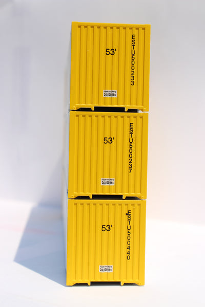 ESTES (HO Scale 1:87) 53' HIGH CUBE 8-55-8, 3 pack of containers with IBC castings. JTC # 953029 SOLD OUT