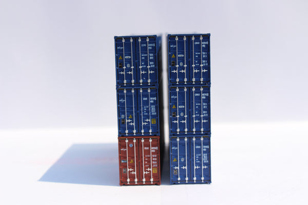 CMA CGM mixed scheme (6 Pack) - 40' High cube with magnets. JTC # 405189