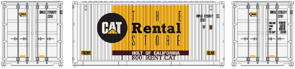 CAT Rental unit. Holt of California.  20' Std. height container with Magnetic system, Corrugated-side. JTC-205721 SOLD OUT