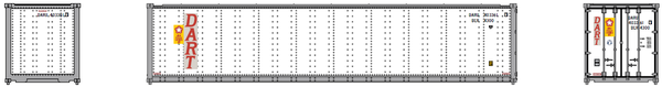 OOCL / DART 40' Standard height (8'6") Smooth-side containers. 405654