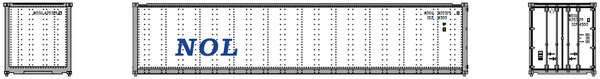 NOL 40' Standard height (8'6") Smooth-side containers . JTC # 405658