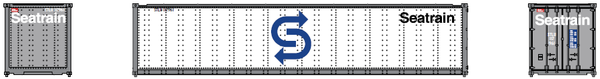 SEATRAIN 40' Standard height (8'6") Smooth-side containers . JTC # 405665