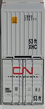 CN INTERMODAL 53' HIGH CUBE 6-42-6 corrugated containers with Magnetic system. JTC # 535002
