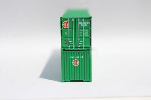 Uniglory (Green) Set #1, 40' Std. Height containers, Corrugated-side. JTC# 405355