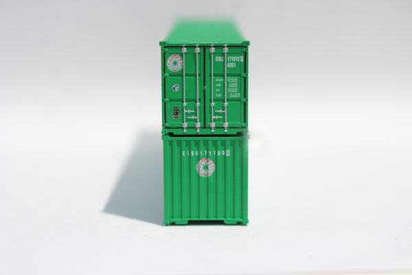 Evergreen Set #1, 40' Std. Height containers, Corrugated-side. JTC# 405358