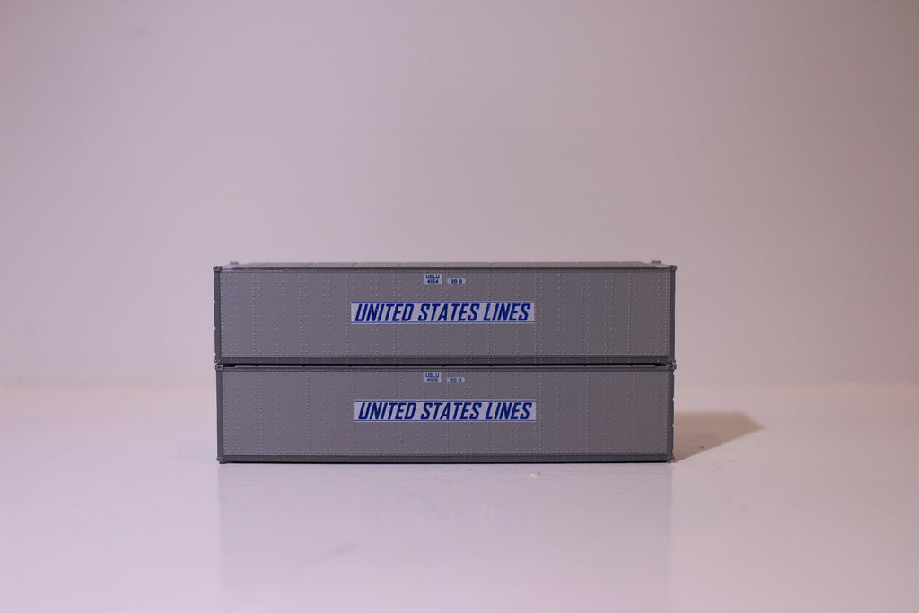 U.S. LINES 40' Standard height (8'6") Smooth-side containers . JTC # 405667