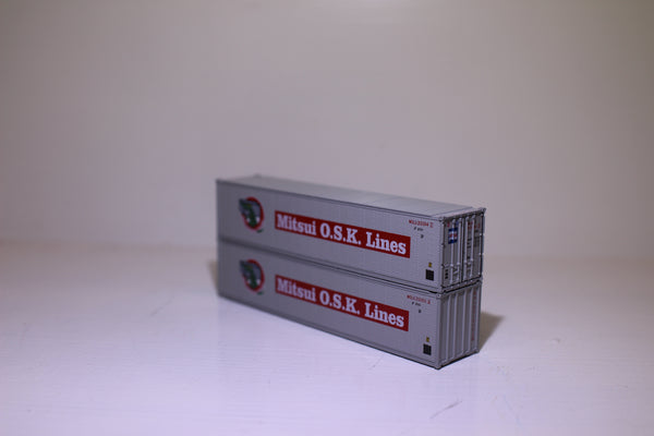 MITSUI OSK 40' Standard height (8'6") Smooth-side containers . JTC # 405657