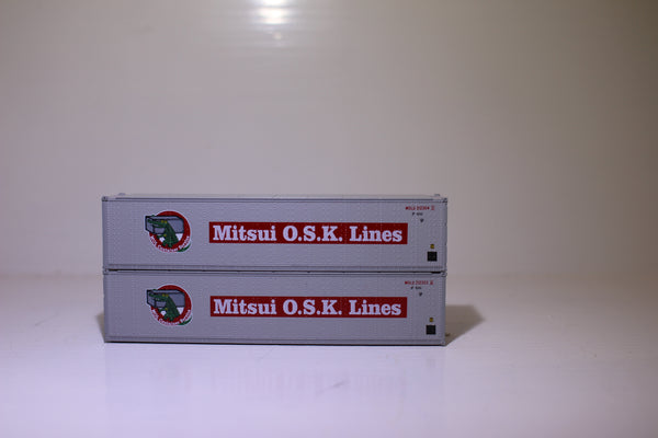 MITSUI OSK 40' Standard height (8'6") Smooth-side containers . JTC # 405657