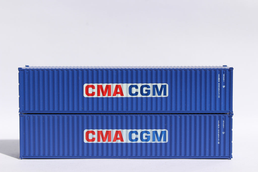 CMA CGM (rectangle logo) JTC # 405306 40' Standard height (8'6") corrugated side steel containers