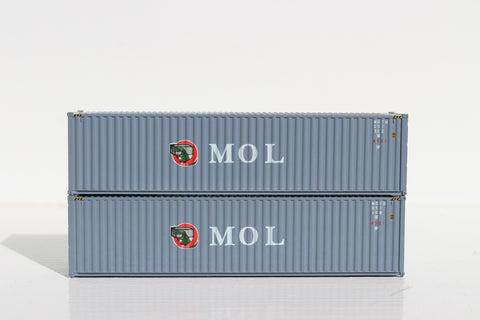 MOL GRAY-W/ GATOR logo– 40' HIGH CUBE containers with Magnetic system, Corrugated-side. JTC # 405050
