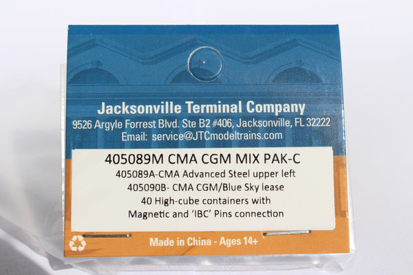 CMA CGM MIX PACK C - 40' HIGH CUBE containers with Magnetic system, Corrugated-side. JTC# 405089M