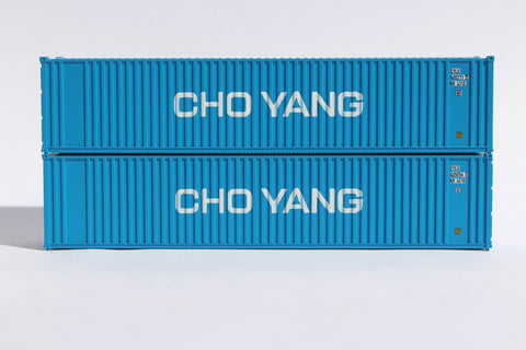 CHO YANG 40' Std. Height 2-P-44-P-2 'Square Corrugated' side containers JTC # 405553