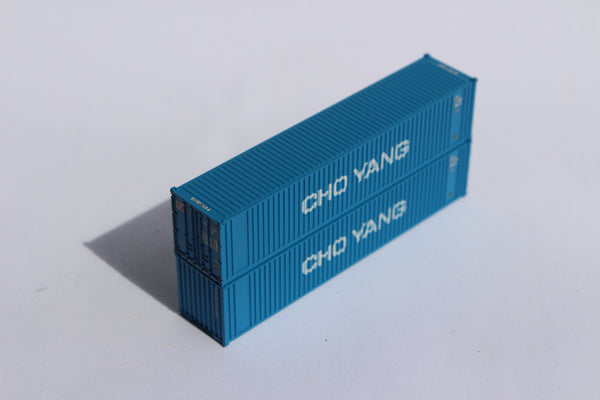 CHO YANG 40' Std. Height 2-P-44-P-2 'Square Corrugated' side containers JTC # 405553