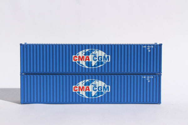 CMA CGM (Globe logo) JTC # 405305 40' Standard height (8'6") corrugated side steel containers