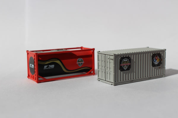NORFOLK SOUTHERN OAR SPECIAL SET; one-20' Std. height container & one- 20 Tank container.  JTC# 205079  SOLD OUT