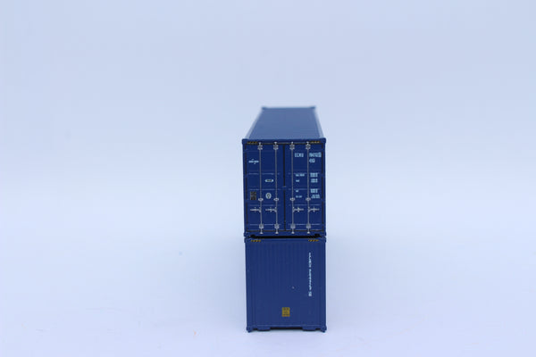 CMA CGM 40' HC, offset logo with green eco container - bamboo flooring box. JTC# 405067