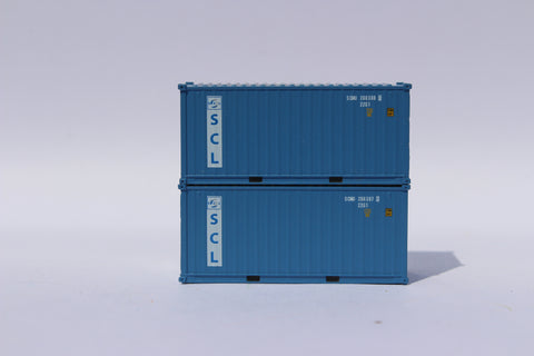 Safmarine (sealand) and CMBT Lines faded (SCMU) 20' Std. height containers with Magnetic system, Corrugated-side. JTC-205326