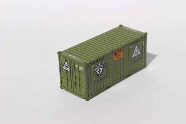 "VS" USMC (FMF) Fleet Marine Forces Storage container-Olive,  MILITARY SERIES 20' Std. height (SINGLE) container with Magnetic system, JTC-205706 SOLD OUT