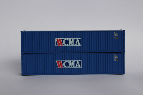CMA (rectangle logo)40' Std. Height 2-P-44-P-2 'Square Corrugated' side containers  JTC # 405506