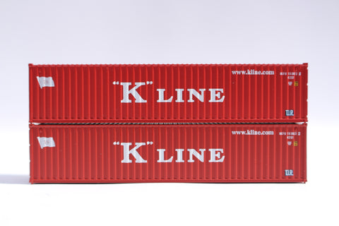 K-LINE KKFU 'website scheme' - 40' Standard height (8'6") corrugated side steel containers,  JTC # 405341