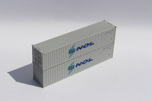 NOL Neptune Orient Lines - 40' Standard height (8'6") corrugated side steel containers. JTC # 405343