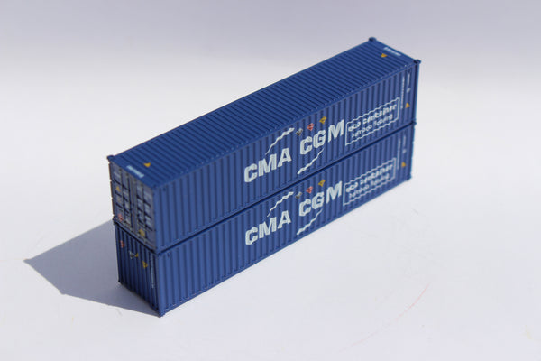CMA CGM (CMAU) HAZARD STICKERS - 40' Standard height (8'6") corrugated side steel container,  JTC # 405346
