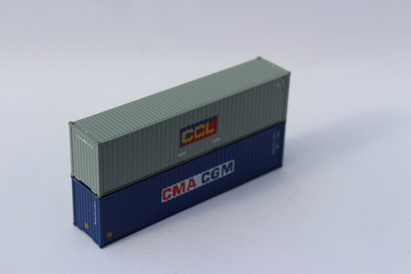 CCL & CMA CGM MIX PACK 40' HIGH CUBE containers with Magnetic system, Corrugated-side. JTC# 405801