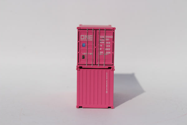 ONE Magenta SET #4 (GCXU) 20' Std. height containers with Magnetic system, Corrugated-side. JTC-205460