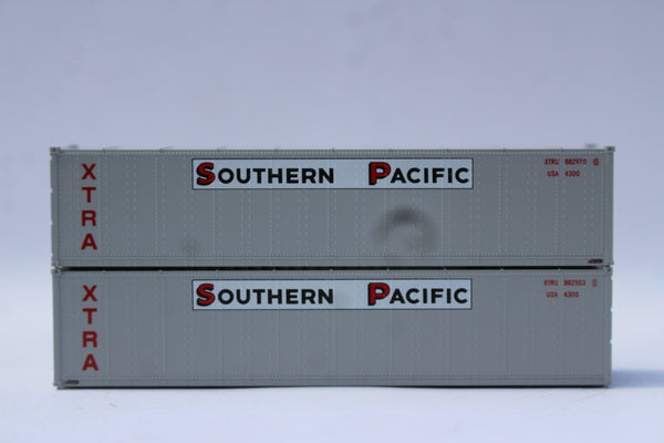 XTRA LEASE 40' Southern Pacific Standard height (8'6") Smooth-side containers, Set #2 . JTC # 405698