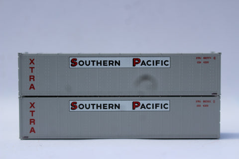 XTRA LEASE 40' Southern Pacific Standard height (8'6") Smooth-side containers, Set #2 . JTC # 405698