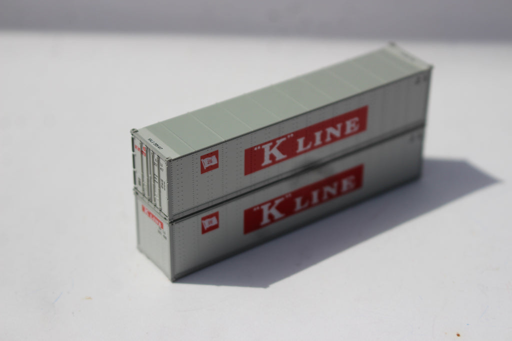 K-LINE 40' Standard height (8'6") Smooth-side containers, Set #3 . JTC # 405697