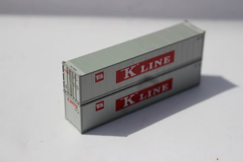 K-LINE 40' Standard height (8'6") Smooth-side containers, Set #3 . JTC # 405697