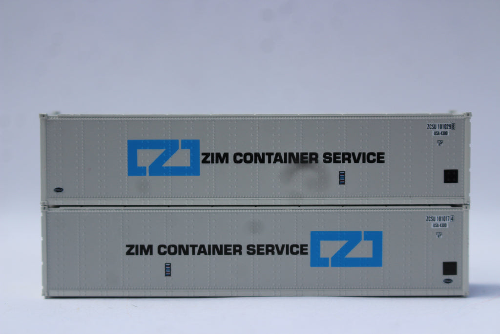 ZIM 40' Standard height (8'6") Smooth-side containers, set #2 JTC# 405691