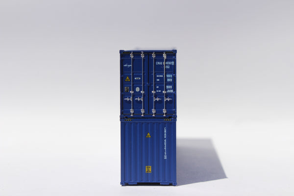 CMA CGM 40' HC, Centered logo with green eco container - bamboo flooring box. JTC# 405105