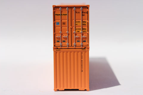 HAPAG LlOYD (Faded scheme, small logo) set #1, High Cube corrugated side steel containers. JTC # 405183