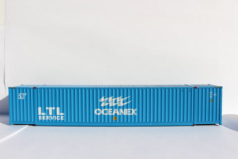 OCEANEX, "large LTL" Ocean 53' (HO Scale 1:87) Single container with IBC castings at 53' corner. JTC # 9530361