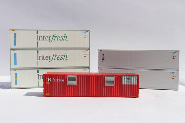 Interfresh and ITEL scheme 40' HC Reefer Set (5 reefers, 1 power generator) JTC# 406514