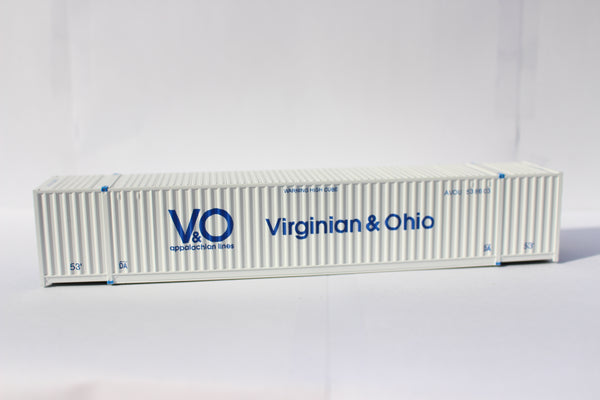 "VS" Virginia & Ohio (HO Scale 1:87) 53' HIGH CUBE 6-42-6 single corrugated container. JTC# 9530211