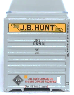 N Scale JB Hunt Container Decals - Unbranded