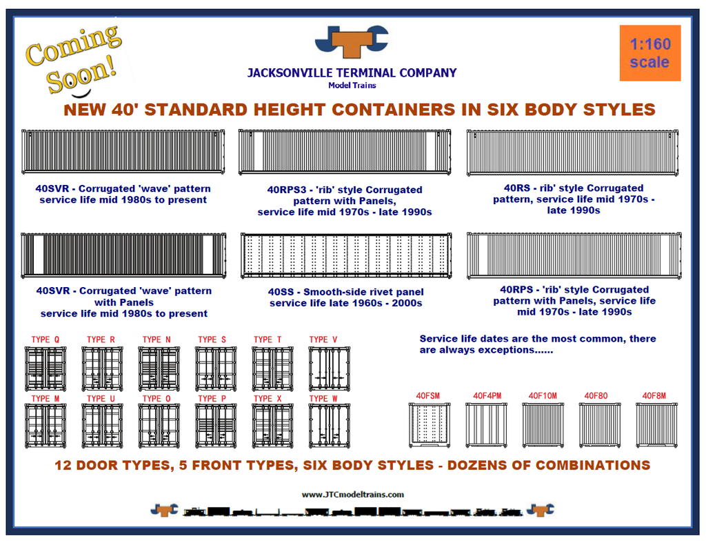 JTC is pleased to announce a new Project!  - The Standard Height 40' container Series