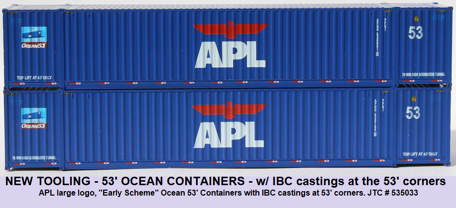 NEW TOOLING RELEASE - OCEAN 53 N Scale containers