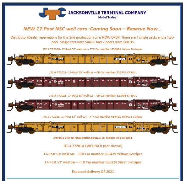 Double Stack Well cars - NSC- National Steel Car versions
