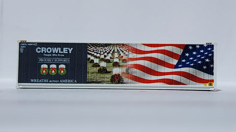 Crowley "Wreaths across America" Scheme 40' HC Reefer single unit, N-scale 1:160 JTC# 406516
