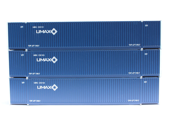 UMAX UP/CSX domestic program (HO Scale 1:87) 53' HIGH CUBE 8-55-8, 3 pack of containers with IBC castings. JTC # 953030