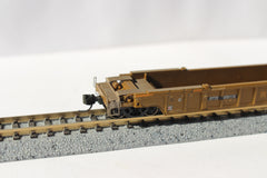 DTTX NSC 53' well car Class NWF13 - 17 Post (W & P) w/stripes, large Red TTX 655174. JTC# 772040