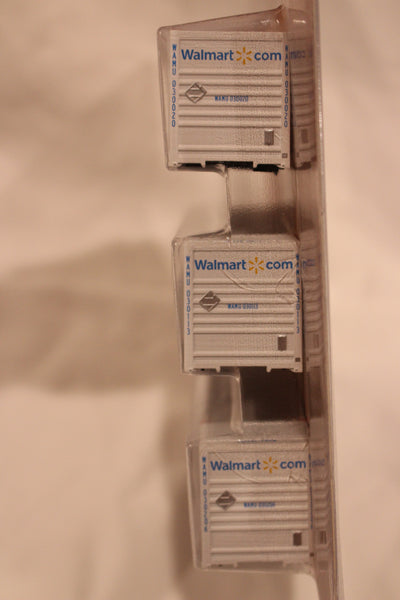 Walmart (HO Scale 1:87) 8-55-8 Set #1, 3-pack Corrugated 4VI container with placards.. JTC# 95306531