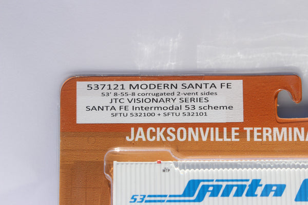 "VS" Santa Fe modern 53' HIGH CUBE 8-55-8 corrugated containers with Magnetic system, Corrugated-side. JTC # 537121
