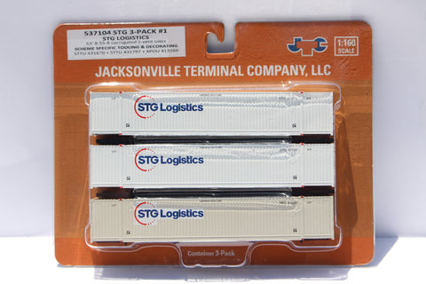 STG Logistics variety pack w/XPO patch 53' HIGH CUBE 8-55-8 Set # 1 corrugated containers. JTC # 537104
